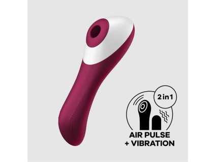 1 dual crush vibe and clitoris sucker usb red