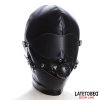 3 slave hood with eye mask breathable gag ball and mouth adjustable