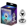 1 butt plug with jewel diamond white size s aluminium