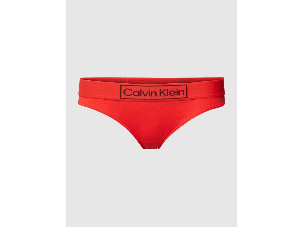 Dámské kalhotky Heritage - QF6775E XM9 - červenooranžová - Calvin Klein (Barva červeno-oranžová, Velikost L)