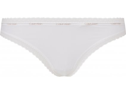 Dámská tanga Thong Bottoms Up 000QD3763E 100 bílá - Calvin Klein