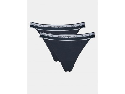 Dámská tanga 2Pack 164522 4R227 00135 tm. modrá - Emporio Armani