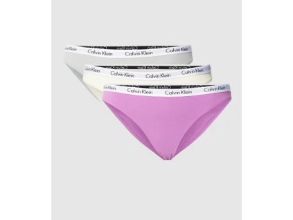 Dámské kalhotky 3pcs QD3588E CFU mix barev - Calvin Klein (Barva Mix barev, Velikost S)