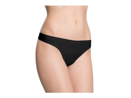 Tanga String černá - Julimex (Barva černá, Velikost XL)