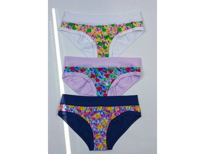 Dámské kalhotky 6518D Mix barev - Lovelygirl (Barva bílá-mix barev, Velikost 4-L)