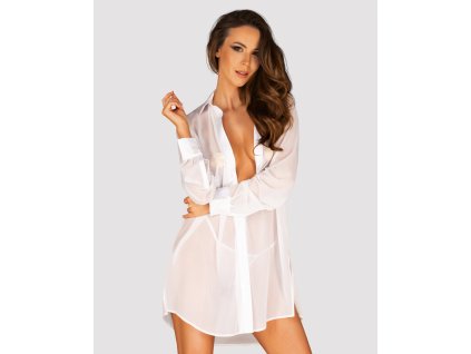 Sexy halenka Stellya babydoll bílá - Obsessive (Barva bílá, Velikost XS/S)