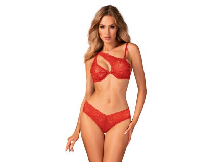 Extravagantní set Atenica set - Obsessive (Barva červená, Velikost XS/S)