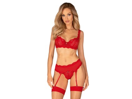 Vášnivý set Amor Cherris set - Obsessive (Barva červená, Velikost L/XL)