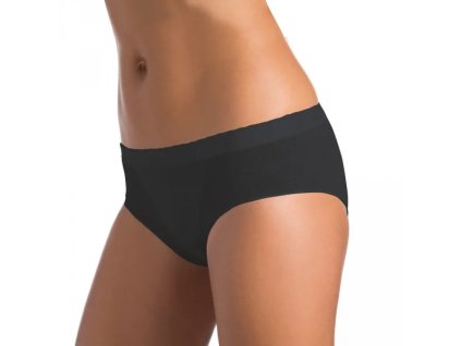 Dámské kalhotky bezešvé Setificato Daily midi Černá - Intimidea (Barva černá, Velikost L/XL)