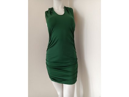 Dámské sexy šaty K20679 tmavě zelené - Koucla (Velikost uni)