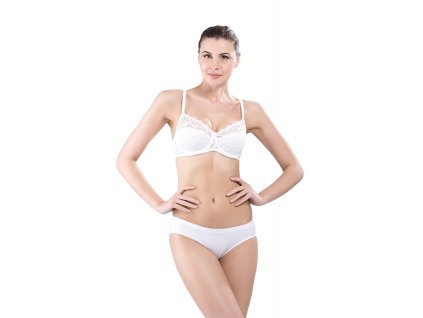 Dámské kalhotky Bonded C6-158 Basic Low Bílá - Hanna Style (Barva bílá, Velikost M)