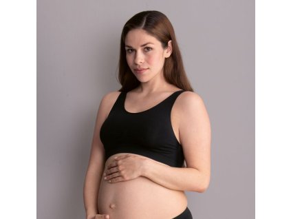 Dámský těhotenský top Seamless 5100 Černá 001 - Anita (Barva 001-černá, Velikost XL)