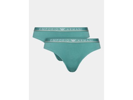 Dámské kalhotky 2PACK 163334 3F227 02631 tyrkysové - Emporio Armani (Velikost M)
