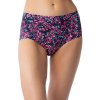 Dámské kalhotky Cranberries simple maxi tm. modré s růž. vzorem - JULIMEX (Velikost S)