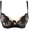 Dámská podprsenka V-10711 Černá - Axami (Barva černá s tělovou, Velikost 65E)