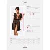 Sexy župan Lucita peignoir - Obsessive (Barva černá, Velikost L/XL)