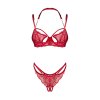 Dámský svůdný set Matildea červený - Obsessive (Velikost S/M)