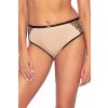 Dámské brazilky / kalhotky Retro 2061/B Tělová s černou - AVA (Barva béžová s černou, Velikost S)