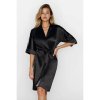 Dámský župan 100 Černá - DKaren (Barva černá, Velikost S)