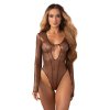 Dámské sexy body Soranna Teddy černozlaté - Obsessive (Velikost L/XL)