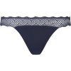 Dámská tanga QF6659E-VN7- Thong - Calvin Klein (Barva tm.modrá, Velikost L)