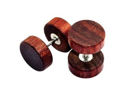 Fake plug dřevěný tmavěhnědý