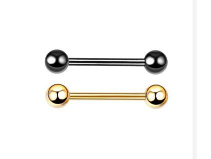 Titanová činka s kuličkama 1,6mm barevná