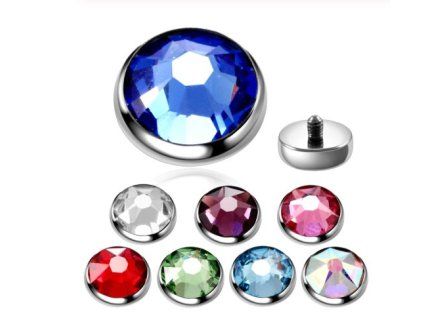 Titanový Microdermal kamínkem barevný komponent