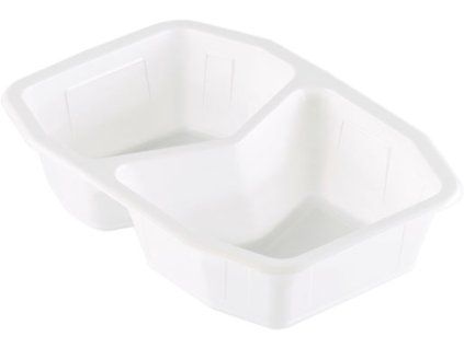 TRAY HMR PP WH 2-COMP 215X148X50