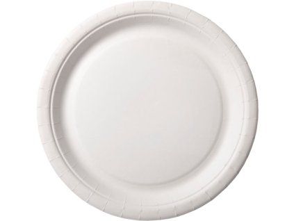 UNCOATED PAPER PLATE WHITE 22CM