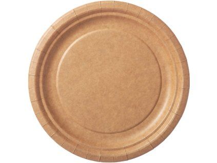 COATED PLATES PAPER 18CM BROWN