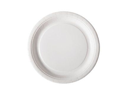COATED PAPER PLATE WHITE 18CM