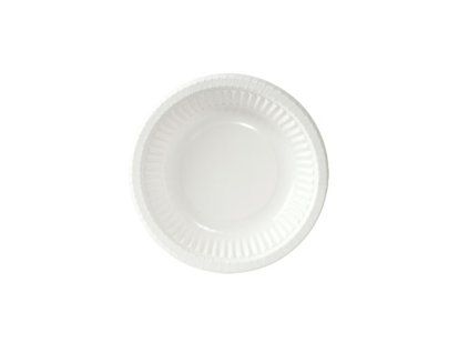 COATED PAPER PLATE BOWL WHITE 18CM