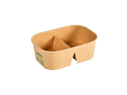 BOX BRICK CRD/PLA BROWN 2-COMP 250/250ML