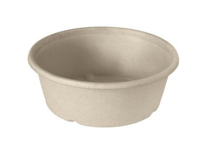 BOWL CLASSIC BAGASSE/PBAT BROWN 600 ML
