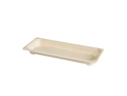 TRAY SUSHI BAGASSE/PLA SLIM LONG 6-8 PCS