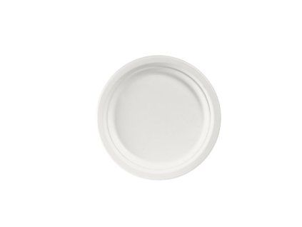 PLATES ROUND BAGASSE 22CM WHITE