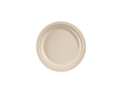 PLATES ROUND BAGASSE 22CM BROWN