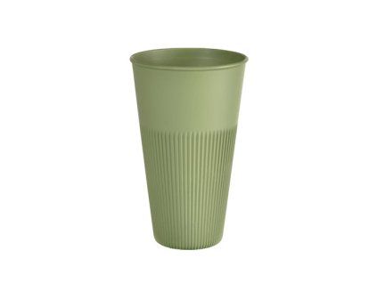 CUP HOT STRIPES PP 48CL/16OZ GREEN