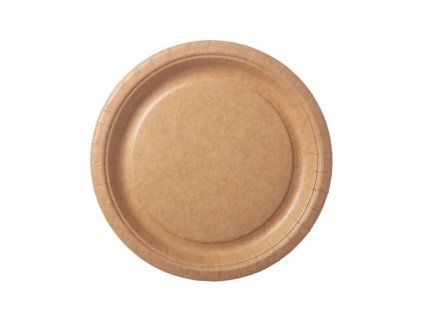 PLATES PAPER COATED 22CM BROWN