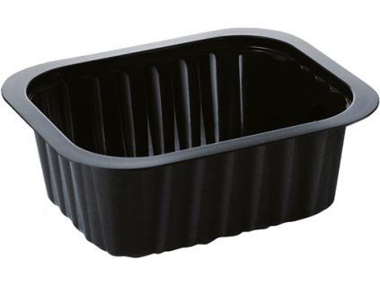 TRAY SDISH PP BK 1-COMP 138X114X53