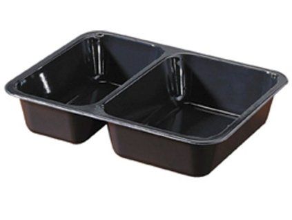 TRAY MENU CPET WH 2-COMP 225X175X43