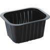 TRAY SDISH PP BK 1-COMP 138X114X70
