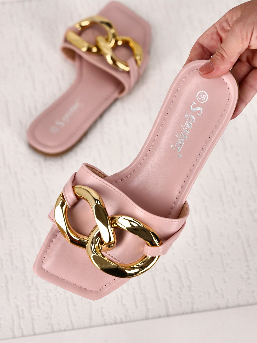 ruzove damske slapky CK207 pink 4