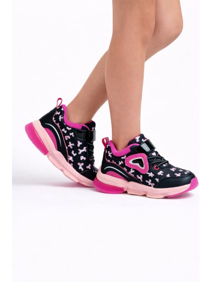 dievcenske svietiace tenisky na suchy zips utieratelne AX 111