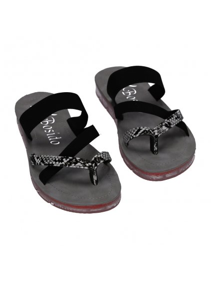 cierne flip flop slapky s elastickym remienkom NK186 1 4