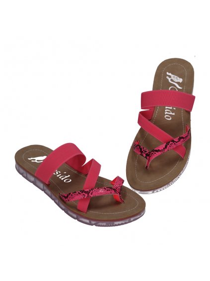 ruzove damske slapky flip flop elastické NK186 5 1