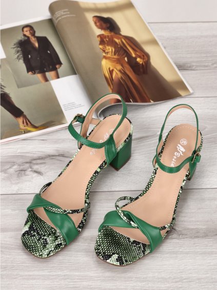 zelene damske kozene sandale FD11 3 green 1