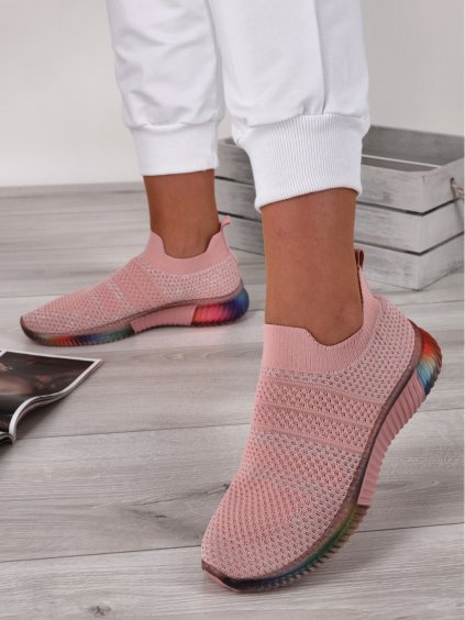 ruzove damske slip on DS8833 4 pink 1