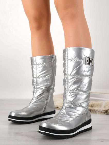 strieborne damske snehule DW 002 silver 1